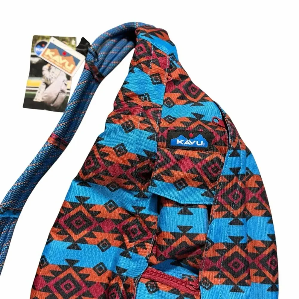 NEW KAVU Rope Sling Bag Aztec Navajo Print
